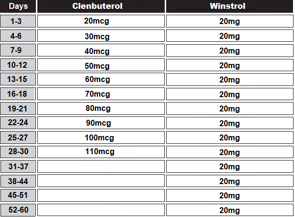 Clenbuterol and Winstrol Cycle